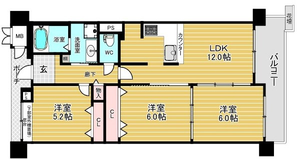 あべのドルチェの間取り