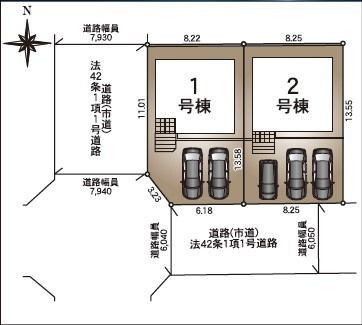 【区画図】 | 鹿児島錦江台1丁目　第6　2号棟