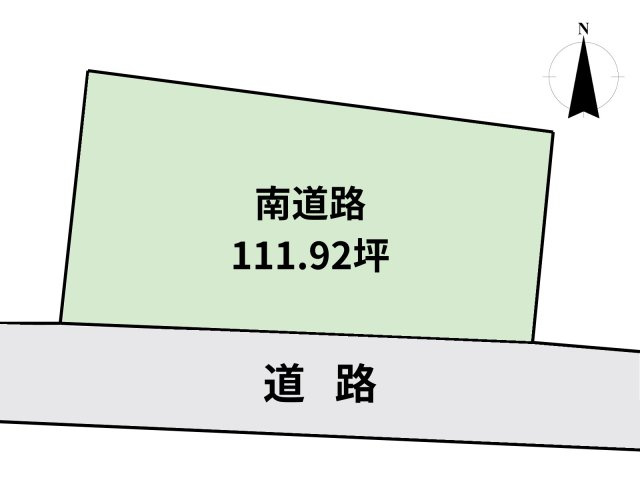 【土地図】 | 【建築条件なし】仙北郡美郷町鑓田 南道路の住宅用地111.92坪 解体更地渡し