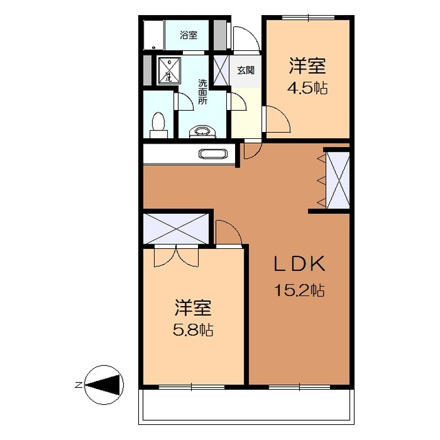 カーサーあざみ野の間取り