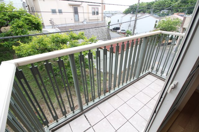 ハピネスヒルズBのバルコニー