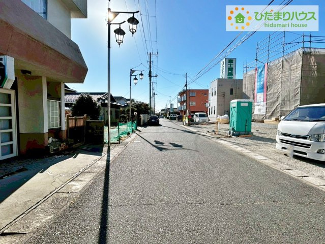 高萩市高浜町第2　新築戸建　1号棟の前面道路含む現地写真