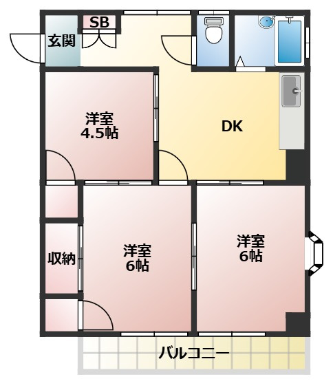 メゾン鶴の間取り