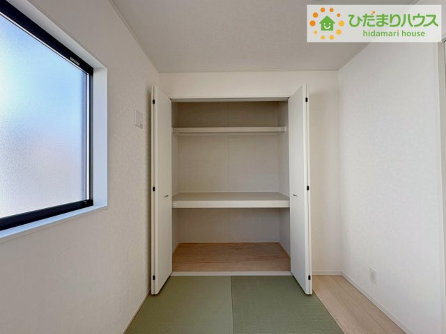 高萩市高浜町第2　新築戸建　2号棟の収納|"和室にも大容量のクローゼット完備！
お布団やお子様のおもちゃなどがスッキリ収納できますね(^^♪"
