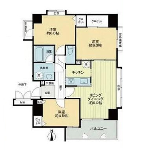 ダイアパレス元浅草Ⅱの間取り