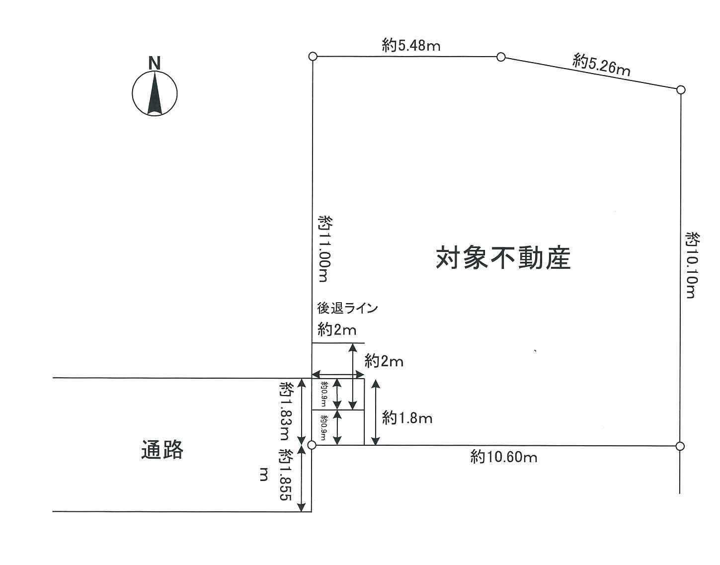 西宮市菊谷町土地の土地図