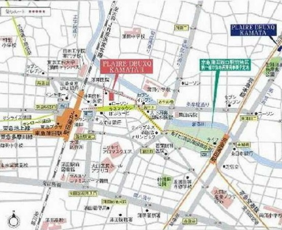 プレール・ドゥーク蒲田Ⅱの地図
