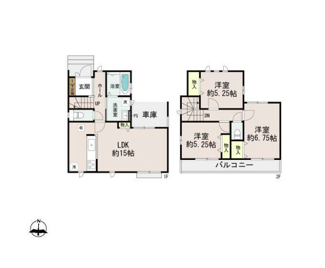 堺市美原区黒山　新築一戸建ての間取り