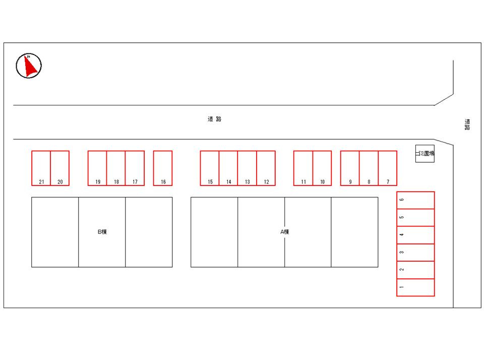 アルカンシェル東台　Ｂ棟の駐車場|駐車場