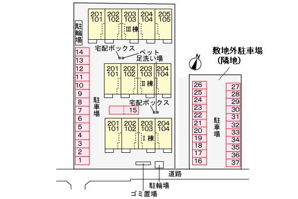サン・シエル　Ⅰの区画図