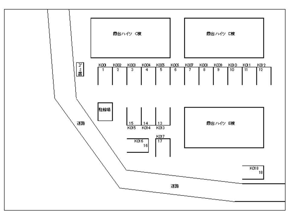 霞台ハイツＥの駐車場|駐車場