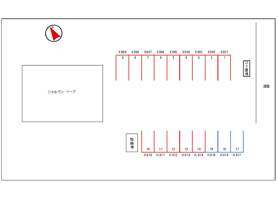 シャルマン　ベーアの区画図|駐車場