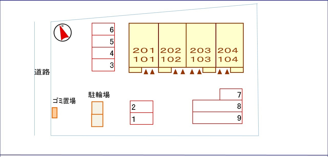 プロスペリータの区画図|駐車場
