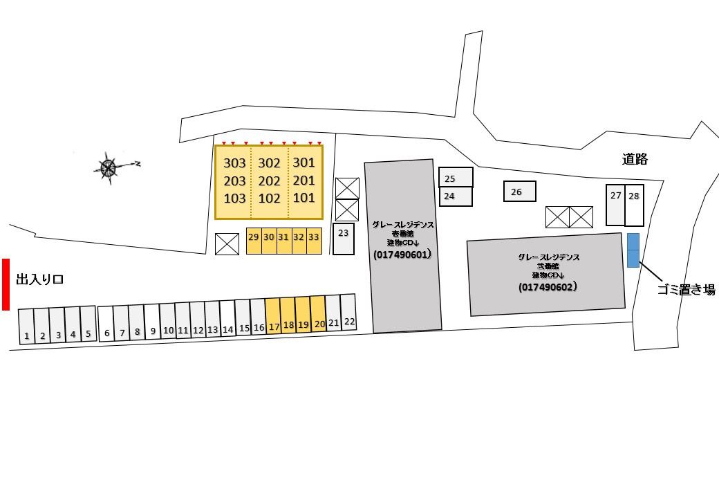グレース　レジデンス参番館の駐車場|駐車場