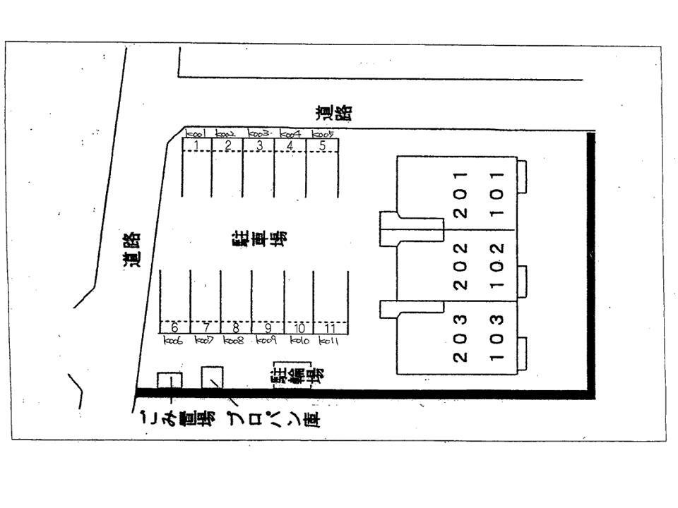 ボヌール・ジョアの区画図|駐車場