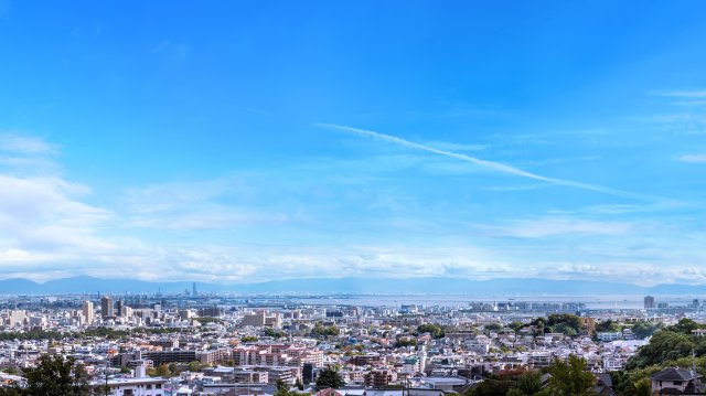 苦楽園二番町土地の展望|日中の眺望（西宮市街を望む）