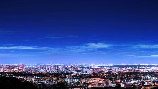 苦楽園二番町土地の展望|夜景（大阪市街を望む）