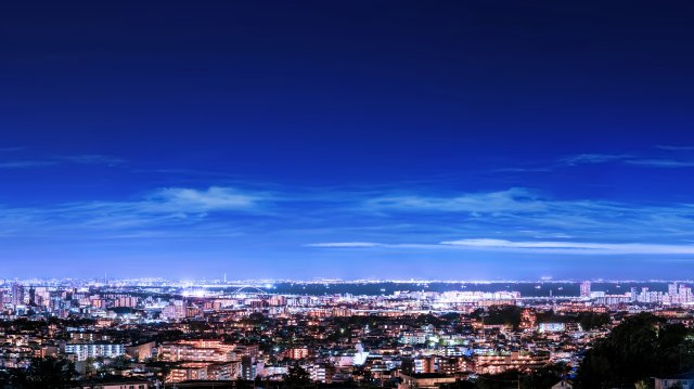 苦楽園二番町土地の展望|夜景（西宮市街を望む）