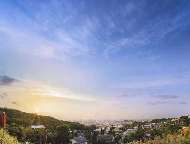 苦楽園二番町土地の展望|早朝の朝日