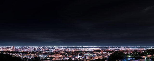 苦楽園二番町土地の展望|夜景（大阪市街・西宮市街・芦屋市街を望む夜景）