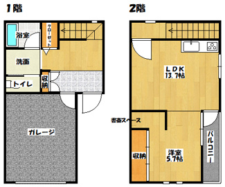 【間取り】 | ELLE＿Village　C棟