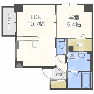 ベラ・ルーナ北梅田の間取り|ベラ・ルーナ北梅田　開放感のある間取り