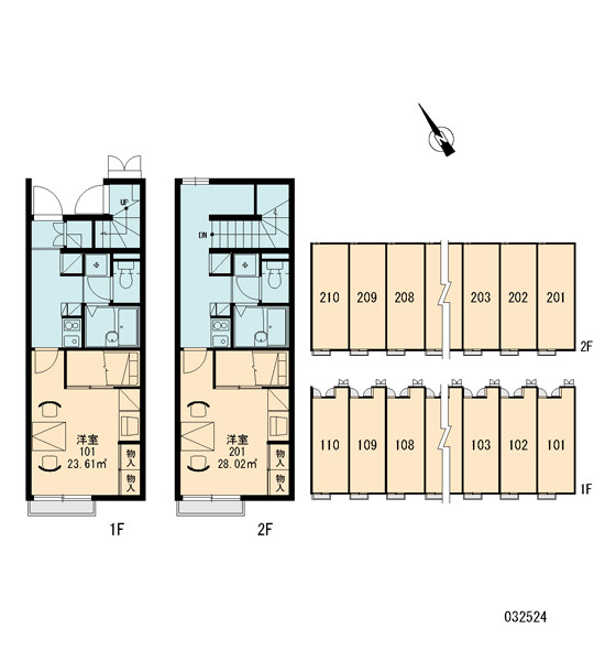 レオパレスコテナン阿見Bの区画図|画像3