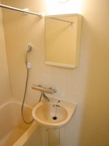 【洗面所】 | ピュアメゾンT＆Y | 鏡もついてきれいな洗面台です