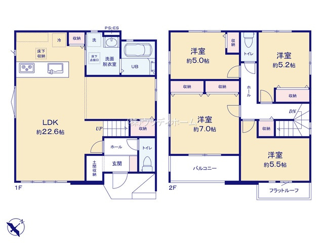 越谷市大林12期　新築一戸建ての間取り