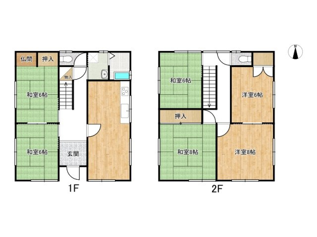 姫路市別所町小林/中古戸建の間取り