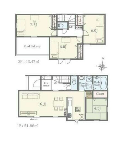 リナージュ堺市中区福田第３期の間取り