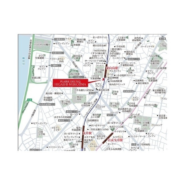 プレール・ドゥーク東向島の地図