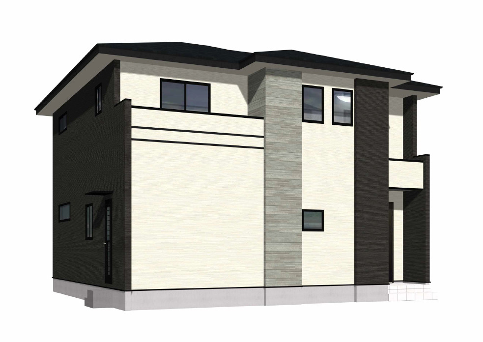 北九州市八幡西区中の原3丁目3期3号棟の外観パース|外観パースです