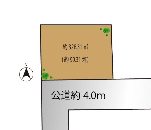 世田谷区八幡山　建築条件なし売地の土地図