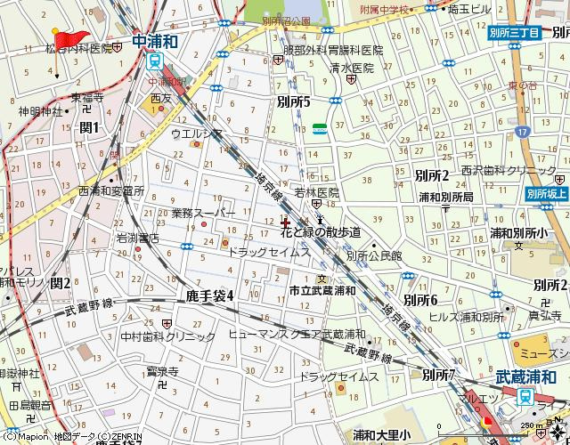 さいたま市桜区西堀３丁目の賃貸マンションの地図