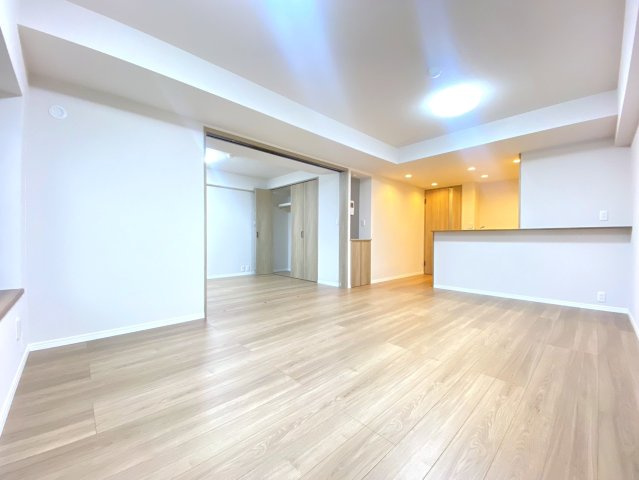 ダイアパレス豊平の居間・リビング|リビング別角度！キッチン・給湯・暖房は都市ガスで経済的！