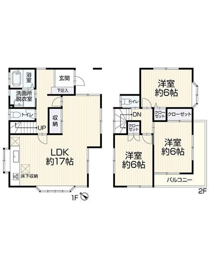 【間取り】 | 上尾市中妻5丁目中古戸建て