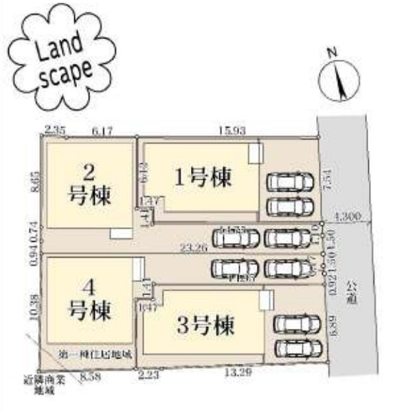 平塚市諏訪町新築戸建て　4号棟の区画図|区画図「平塚市諏訪町新築戸建て」
