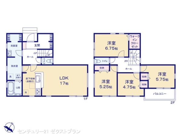 深谷市上柴町西１丁目の新築一戸建の間取り|図面と異なる場合は現況を優先