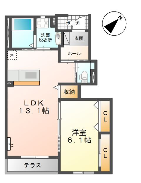 ヒューマックス中冨居の間取り