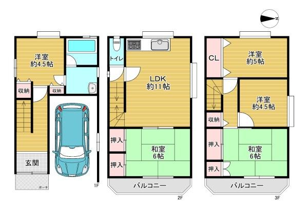 【間取り】 | 守口市大久保町5丁目　中古戸建