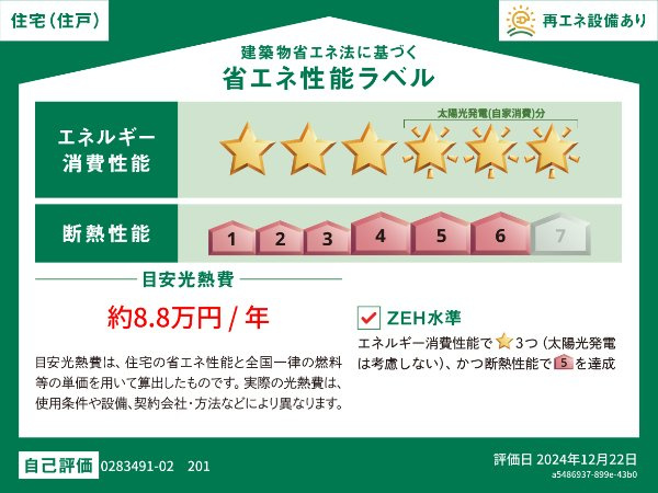 【省エネ性能ラベル】 | Ｈｉ－Ｒｏｓｅｔｔａ　Ｂ