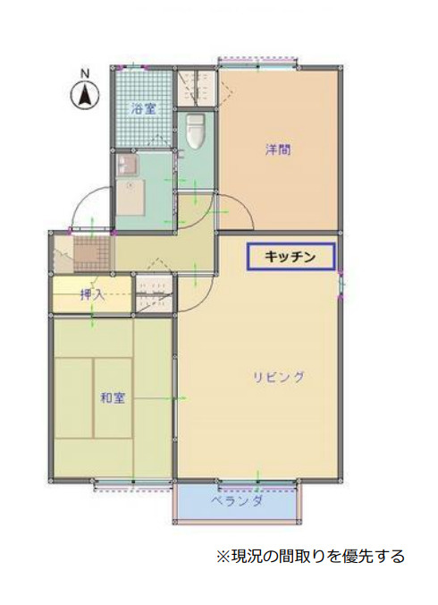 クレドール西谷　Ｂ棟の間取り