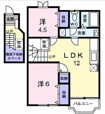 【間取り】 | ヴィラージュみむろＡ・Ｂ・Ｃ棟