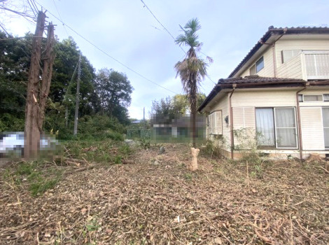 鉾田市借宿　中古戸建の庭