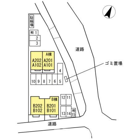 サンセジュール A棟の区画図