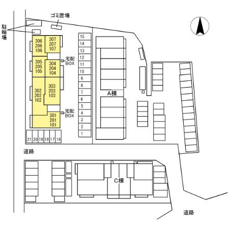 グレイスガーデンBの区画図