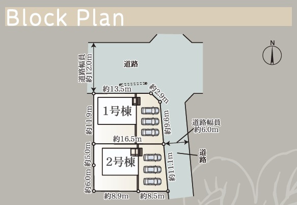 【いわき市泉玉露第5　全2棟／2号棟】※必ずもらえる選べるキャンペーン実施中♪の区画図|全体区画図です。