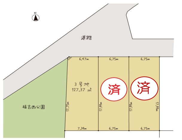 神戸市西区福吉台2丁目の区画図