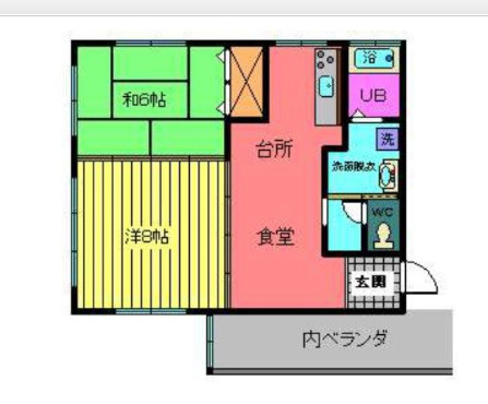 【間取り】 | メゾンルビー（一ノ堰） | 鉄骨造り　屋根付き駐車場有り